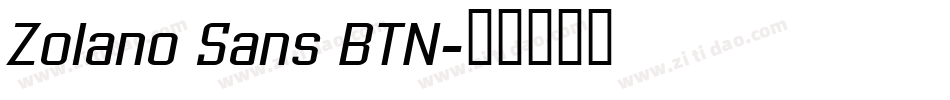 Zolano Sans BTN字体转换